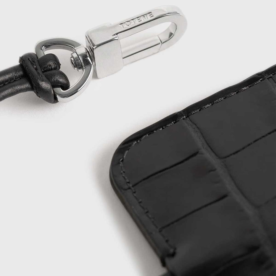 Croco-embossed keyring