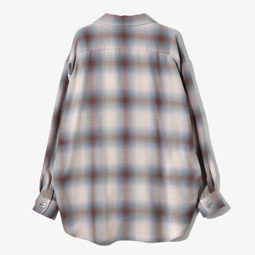 Windsor Collar Uncon Shirt - W/R Ombre Plaid