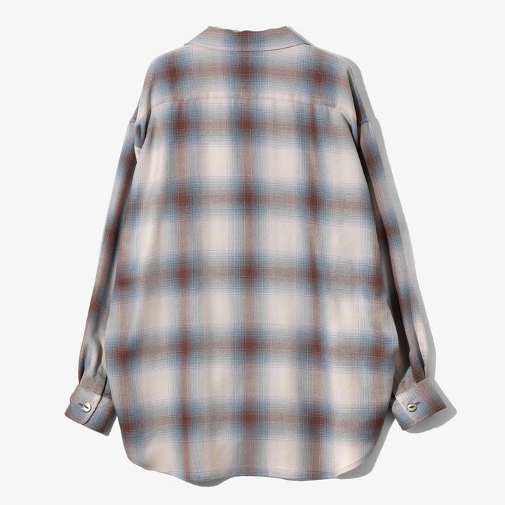 Windsor Collar Uncon Shirt - W/R Ombre Plaid