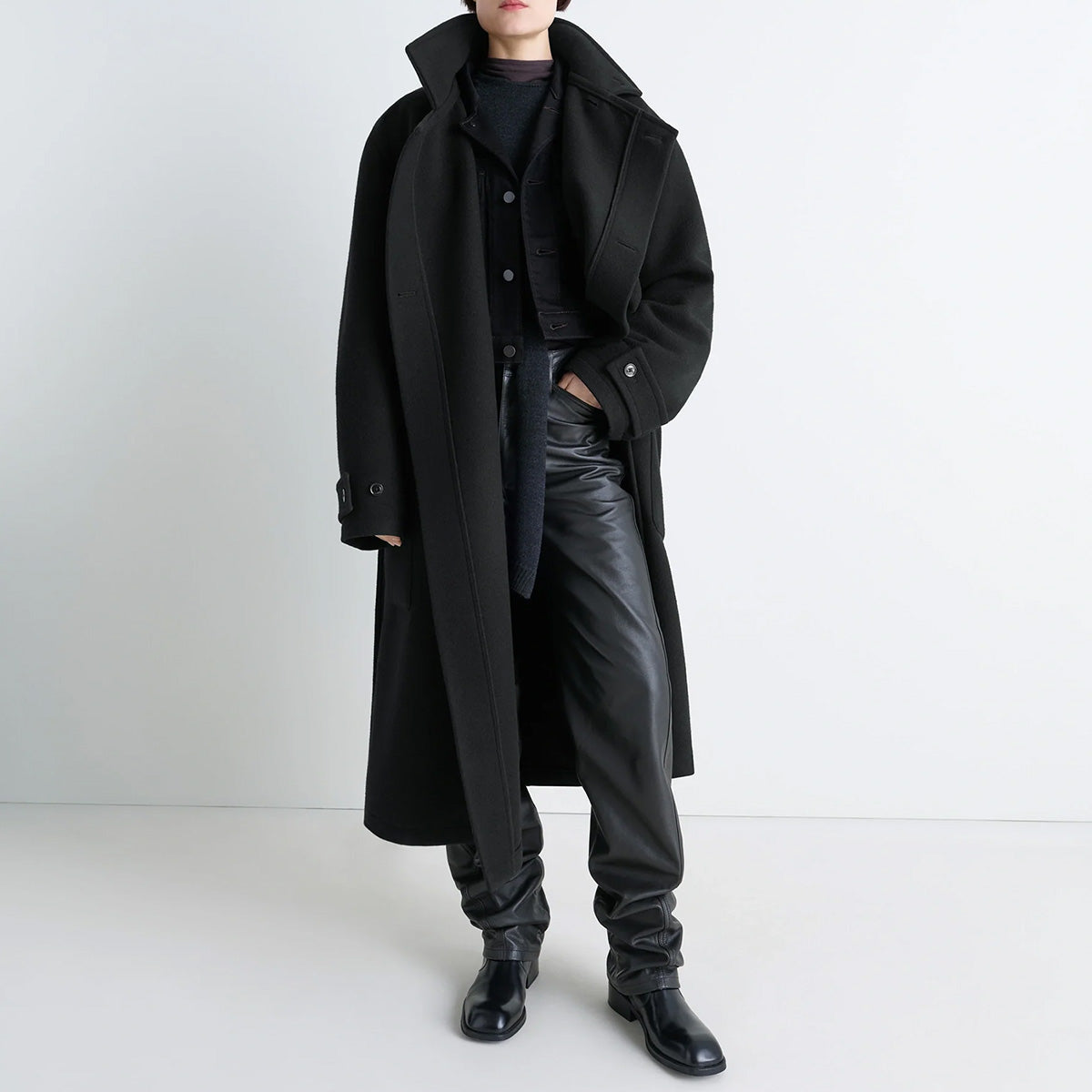 lemaire / wrap coat xsサイズ 黒 WRAP COAT | Why are you here?