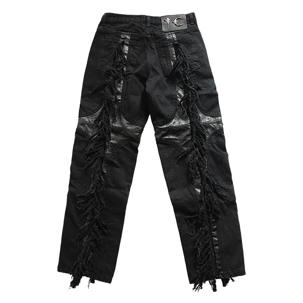 Mohican Leather Denim Pants