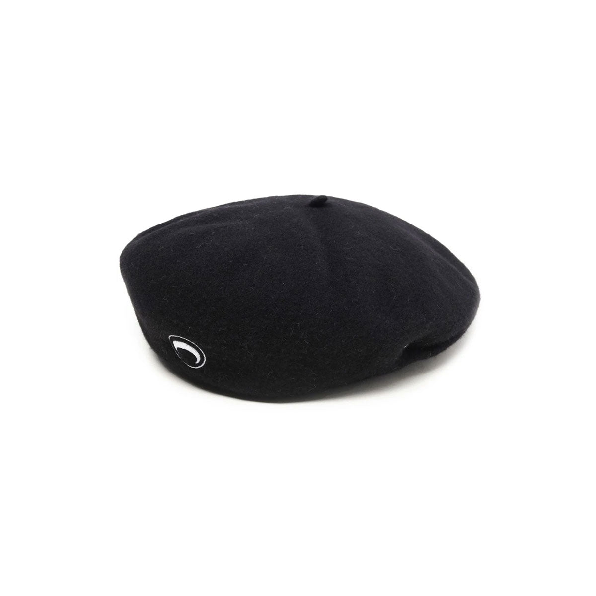 MOON LOGO FELTED WOOL BERET