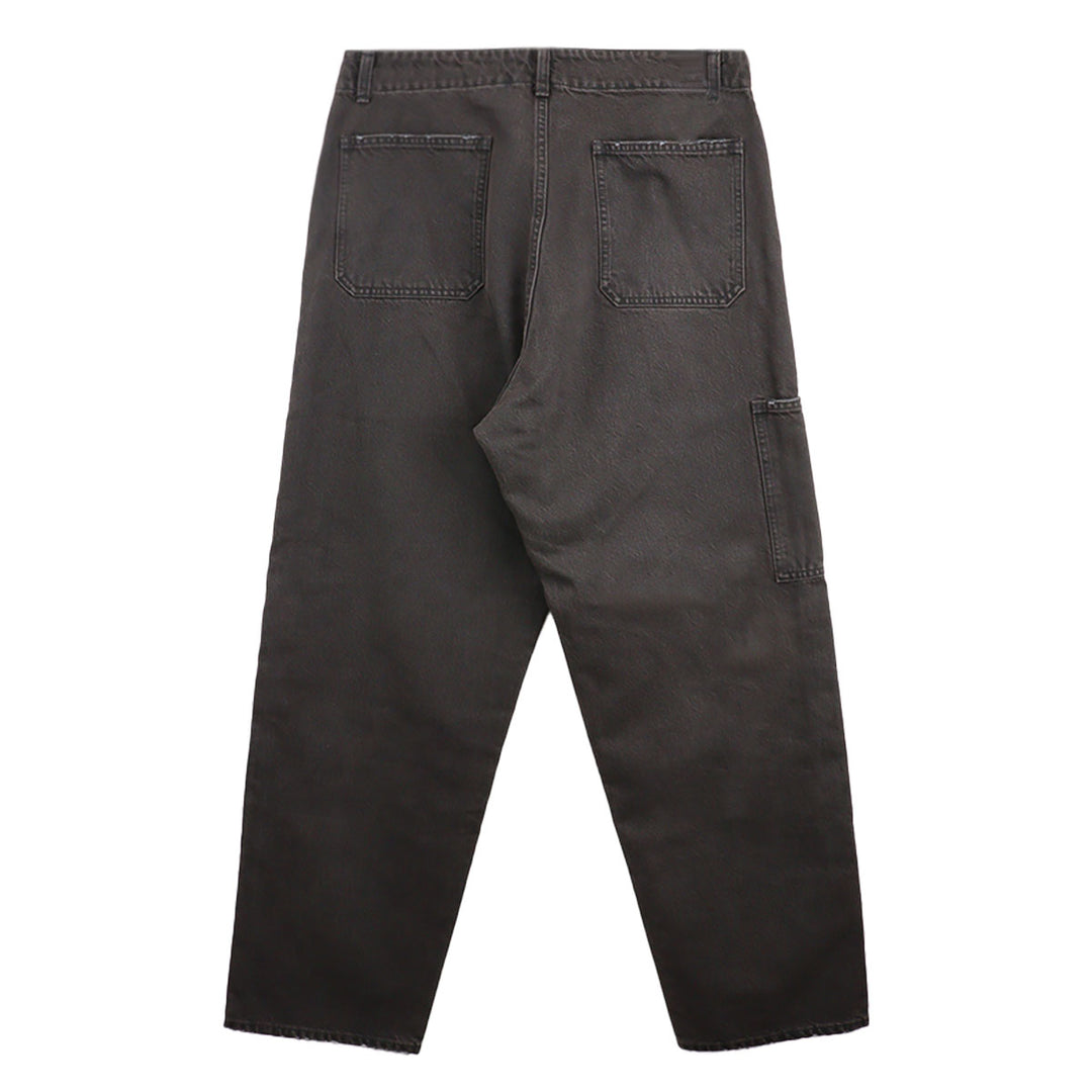 [Why exclusive] Reed Distressed Single Knee Denim Trousers