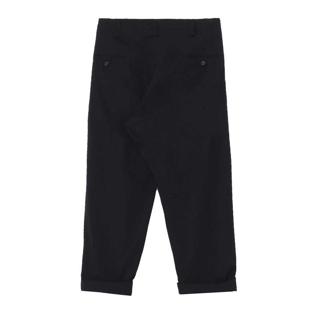 WOOL GABARDINE HEM TAB PANTS