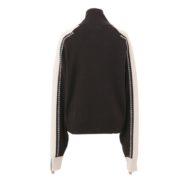 EMBROIDERED KNITTED TRACK JACKET