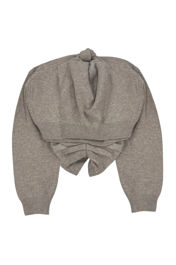 Boiled wool logo pullover