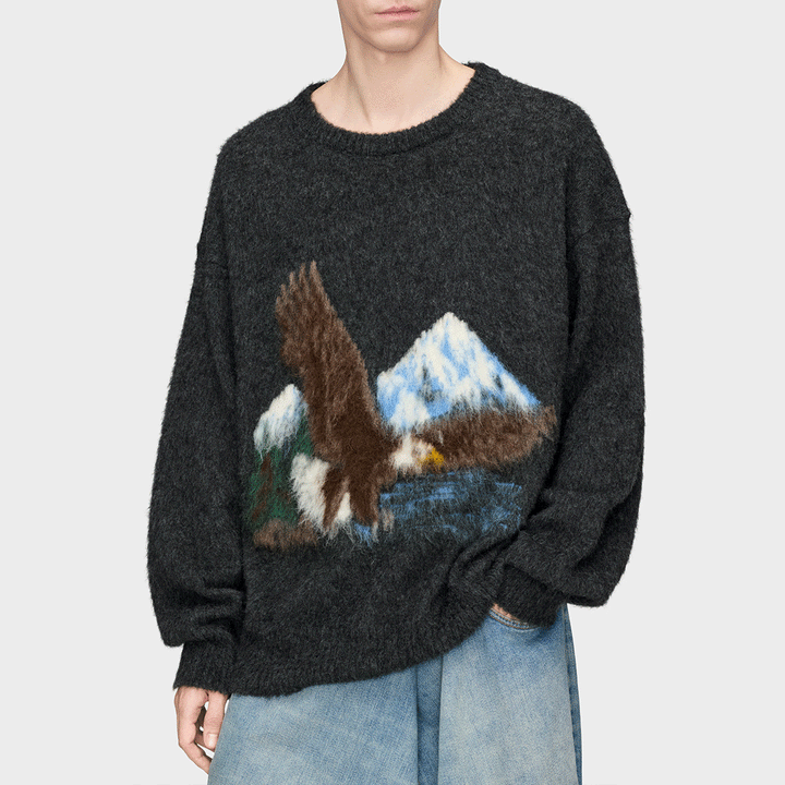 BRUSHED EAGLE PULLOVER