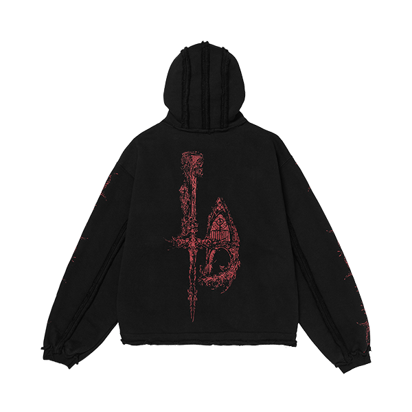 Dragon Stud Zip-up Hoodie