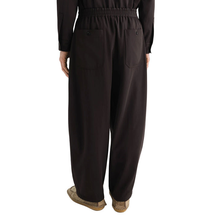 Wool gabardine jogger pants