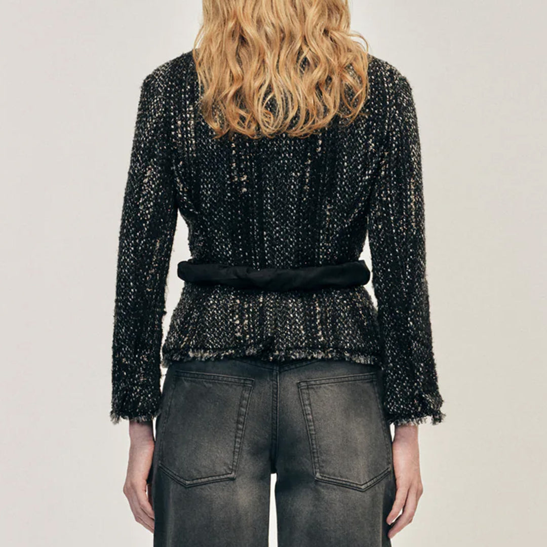 Simone Rocha - Embellished Sculpted Frill Bust Fray Jacket