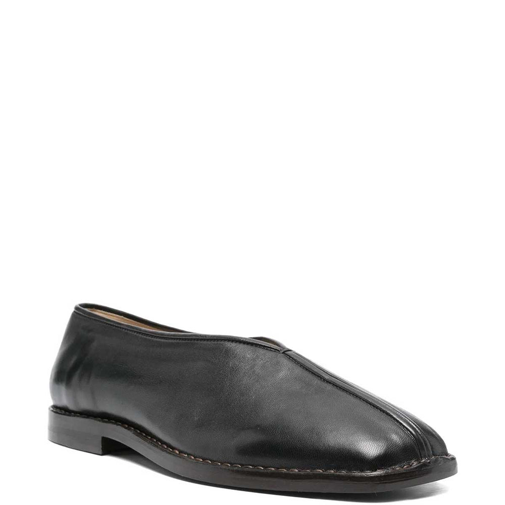 LEMAIRE - レザーのフラットパイピングスリッパ