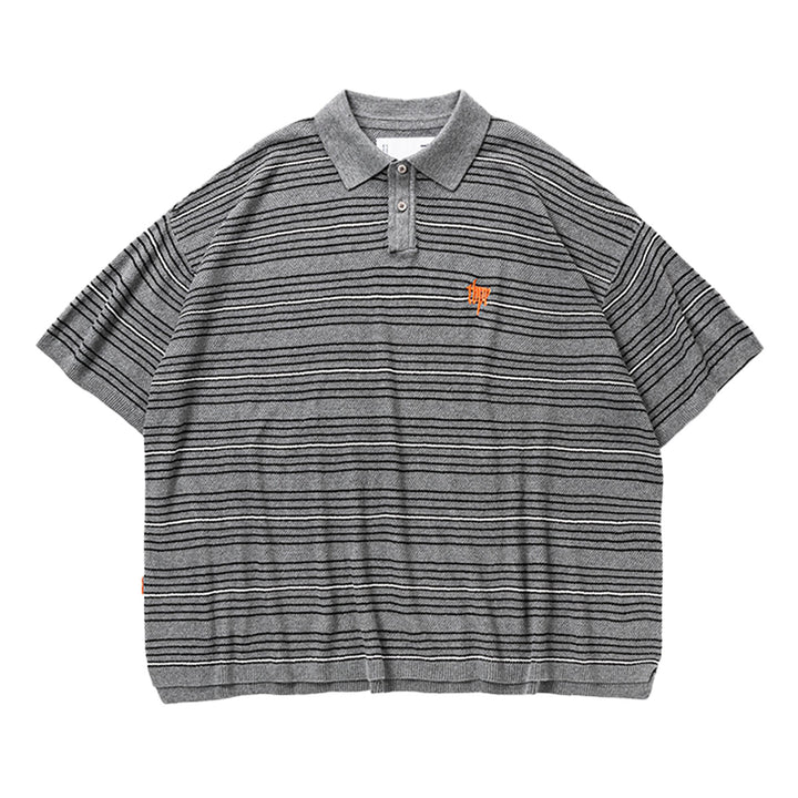TIGHTBOOTH - BOARDER KNIT POLO SHIRT