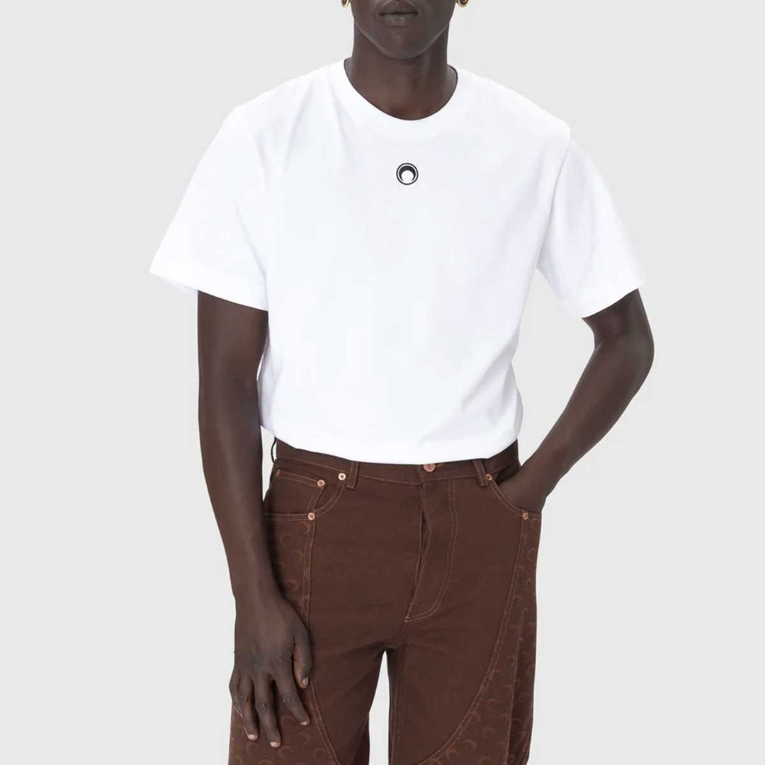 Marine Serre - Moon Logo Jersey Loose Fit SS T-Shirt