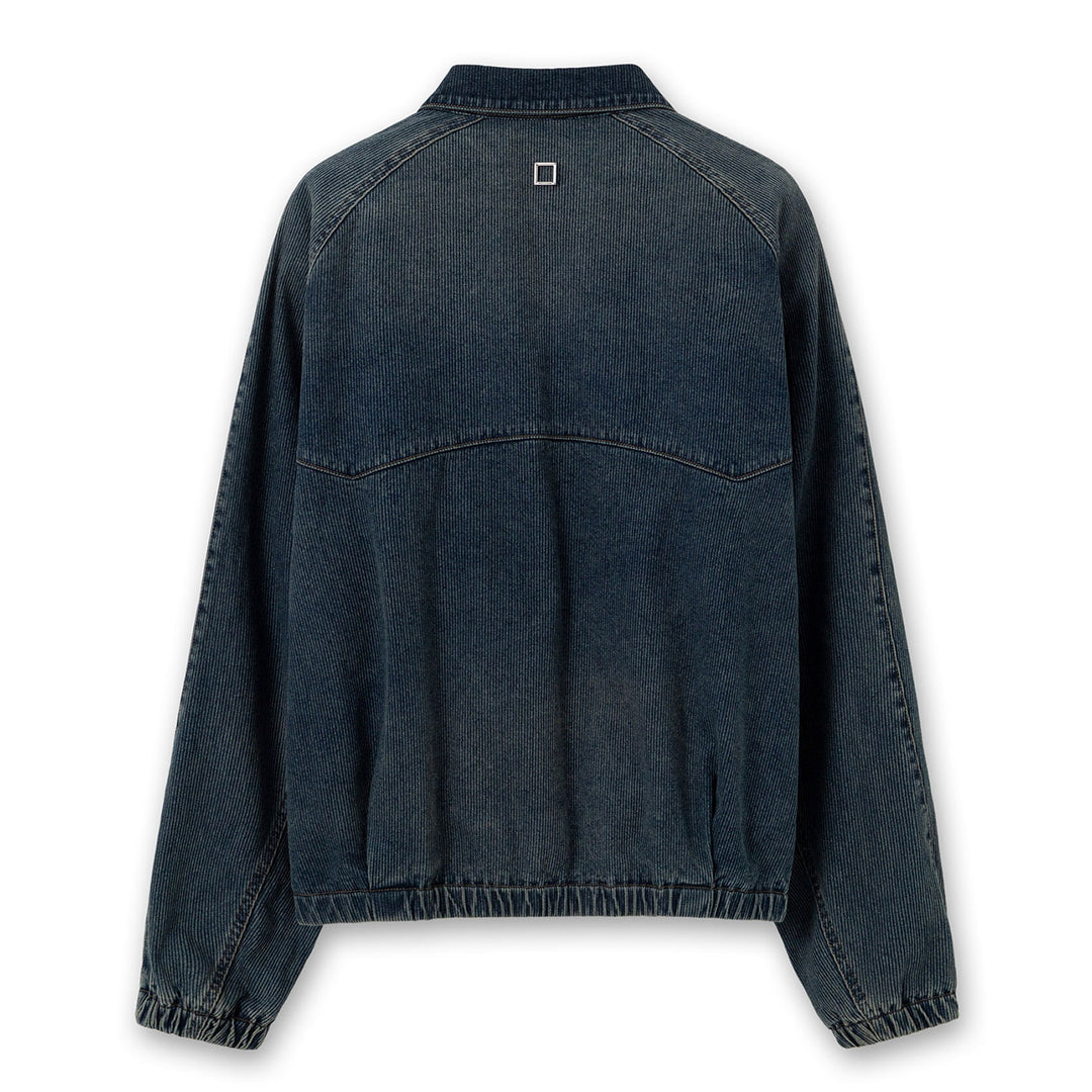 Blue Ribbed Denim Jumper