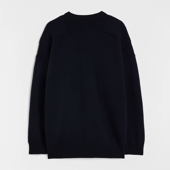 Wool-blend crew neck sweater