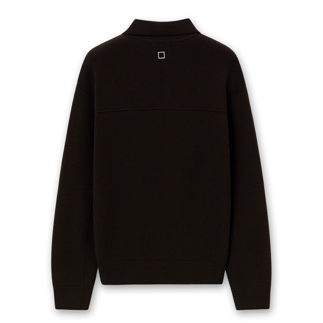 Brown Half-zip Sweater