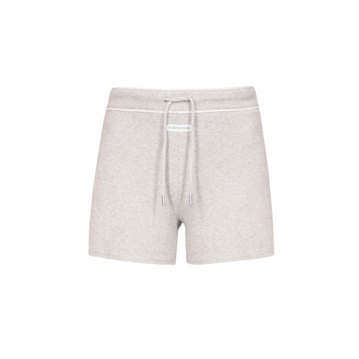 Marine Serre - Light Ribbed Jersey Drawstring-Waist Mini Shorts