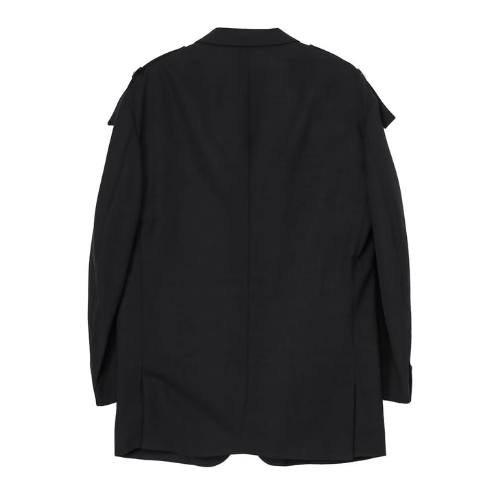 WOOL GABARDINE 2BS JACKET WITH SHOULDER ADJUSTER