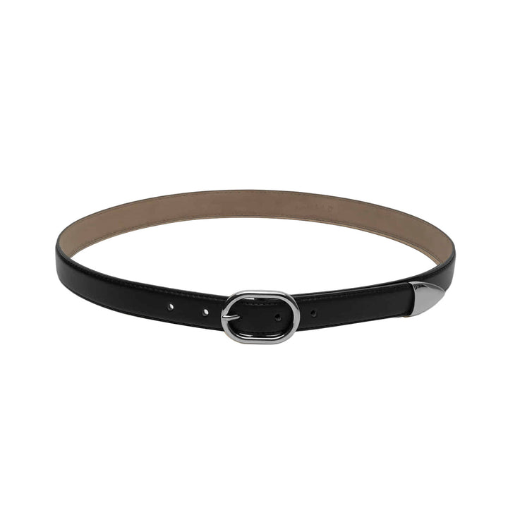 Black Leather Western Belt