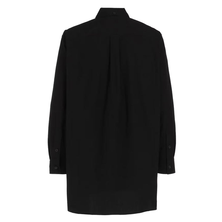 OVERSIZED SILHOUETTE SHIRT IN BROAD AND CELLULOSE BLACK DAHLIA