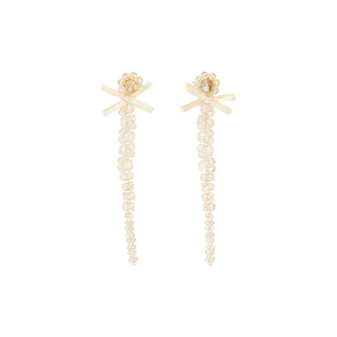 Simone Rocha - PETITE BOW DETAIL DRIP EARRINGS