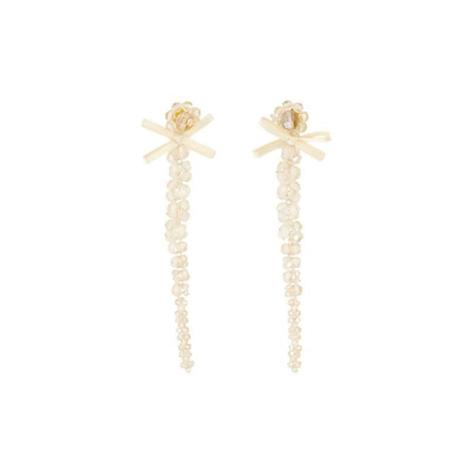 Simone Rocha - PETITE BOW DETAIL DRIP EARRINGS