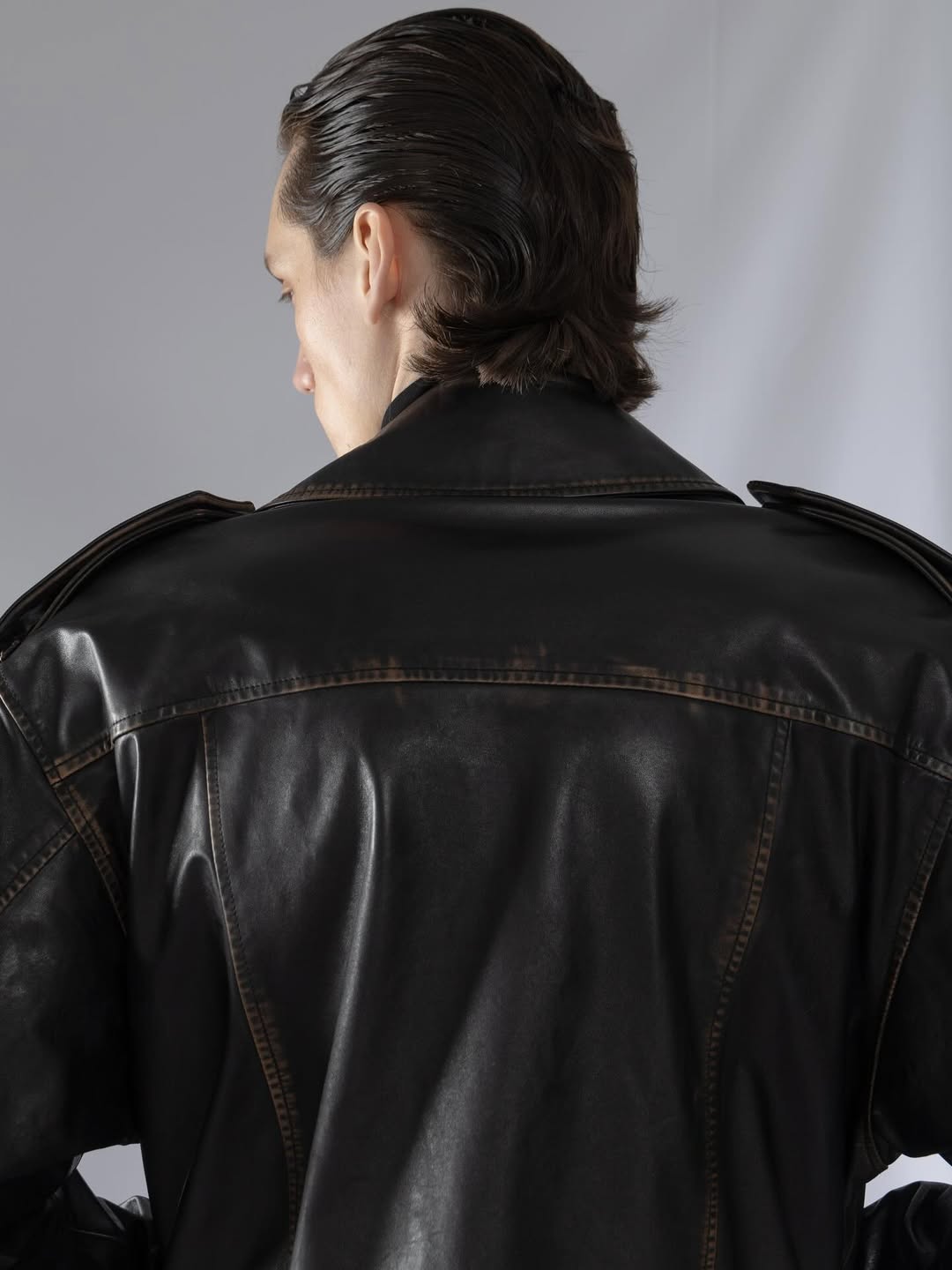 Horsehide biker jacket