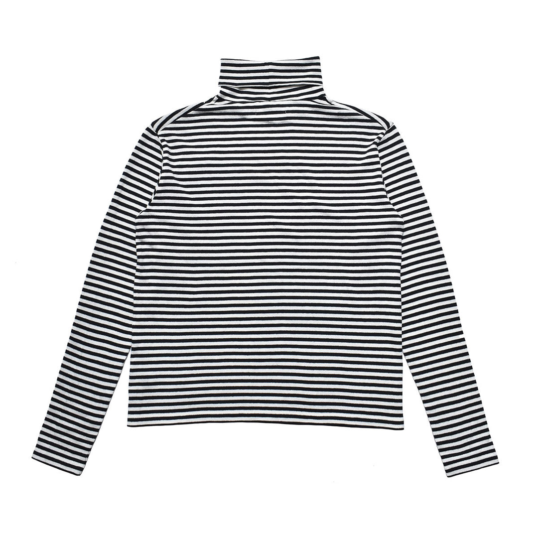 Marine Border Turtleneck L/S Pullover