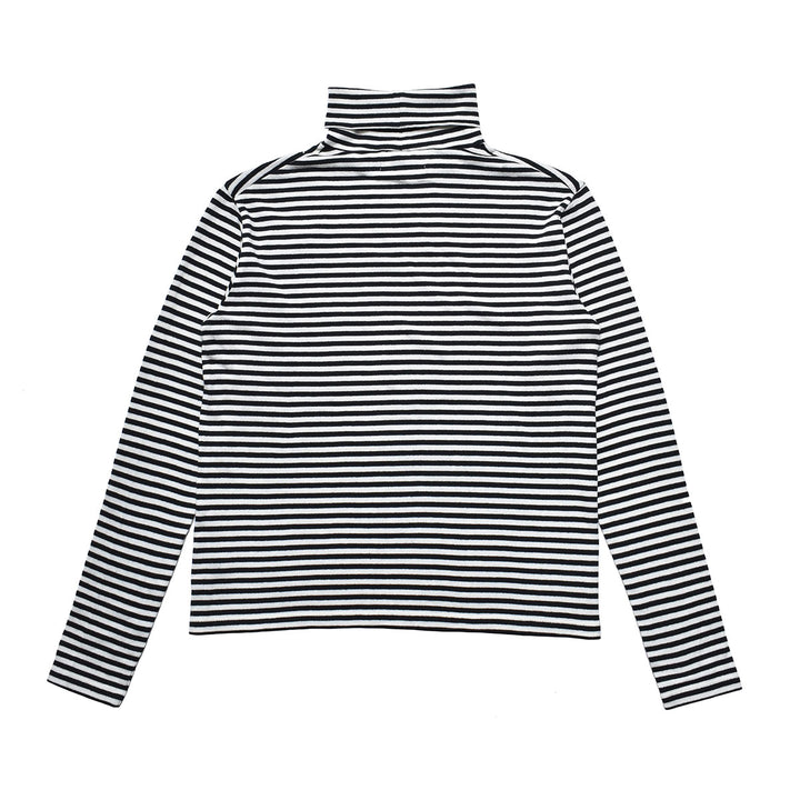 Marine Border Turtleneck L/S Pullover