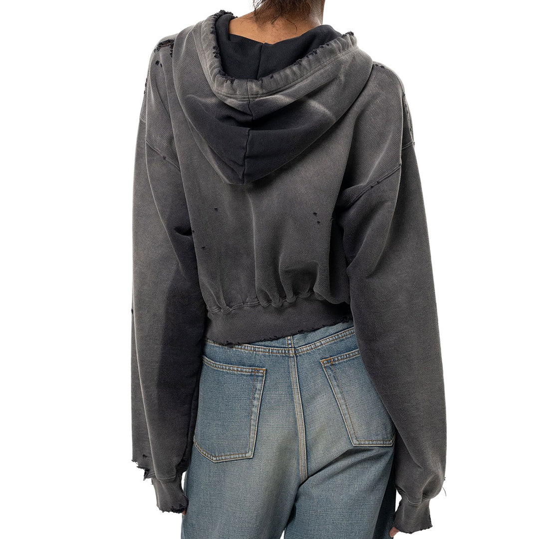 Sun Faded Like Cropped Zip-up Hoodie