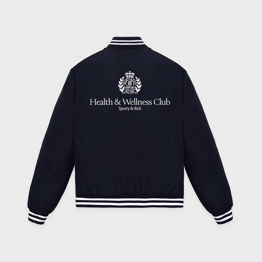 H&W Crest Oversized Varsity Jacket