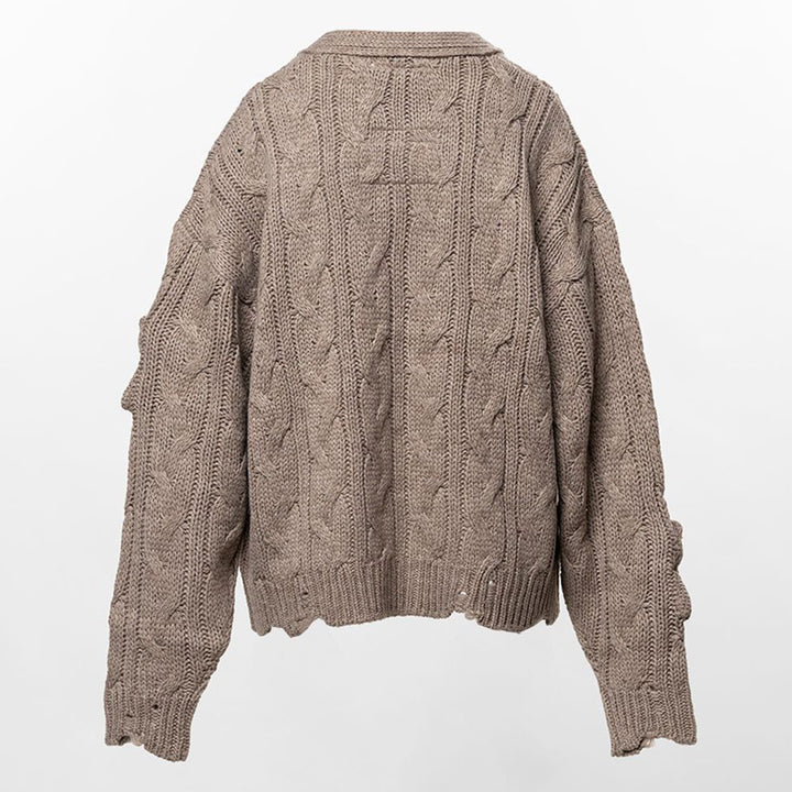 "PINK HOUSE x MMY" Bear Motif Knit Cardigan