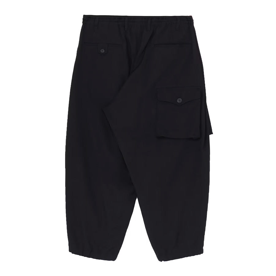 Yohji Yamamoto - WOOL GABARDINE SIDE TUCK POCKET PANTS