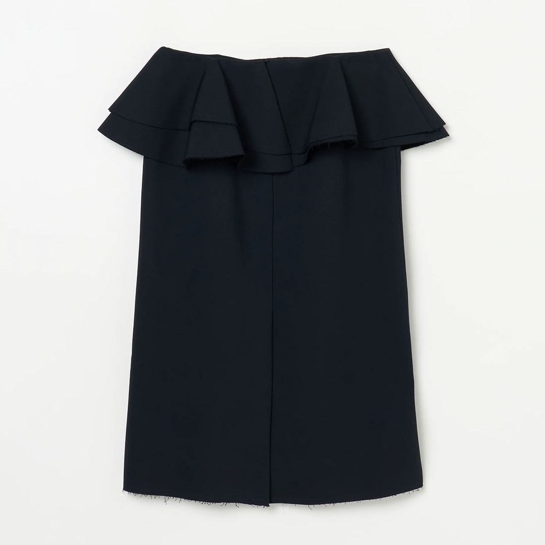 Plan C - VISCOSE FAILLE WAIST RUFFLE SK