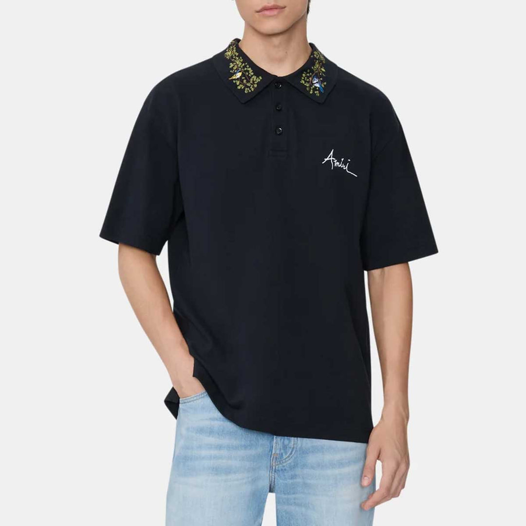 AMIRI - AMIRI FLORAL COLLAR POLO