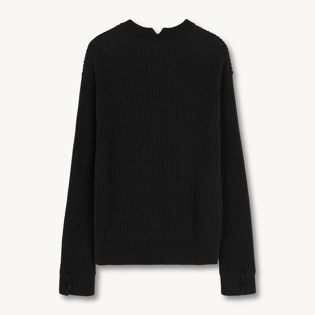 Barrett Ribbed Sweater in Cotton/Yak