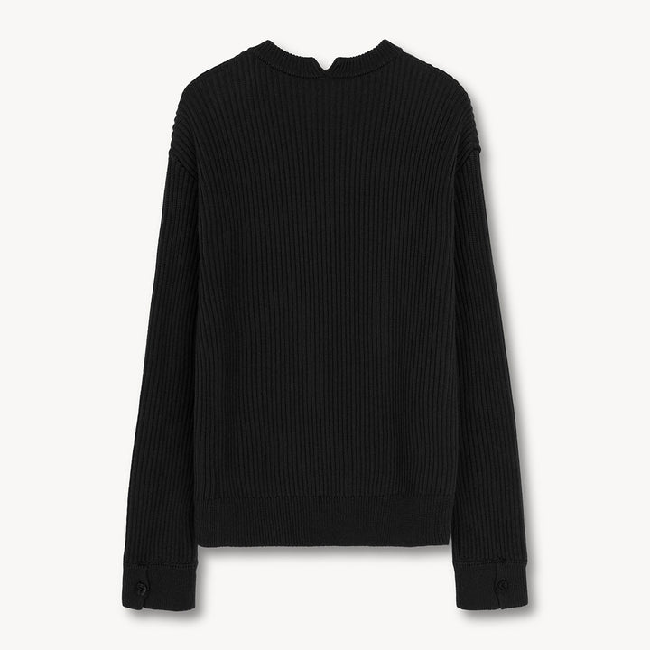 Barrett Ribbed Sweater in Cotton/Yak