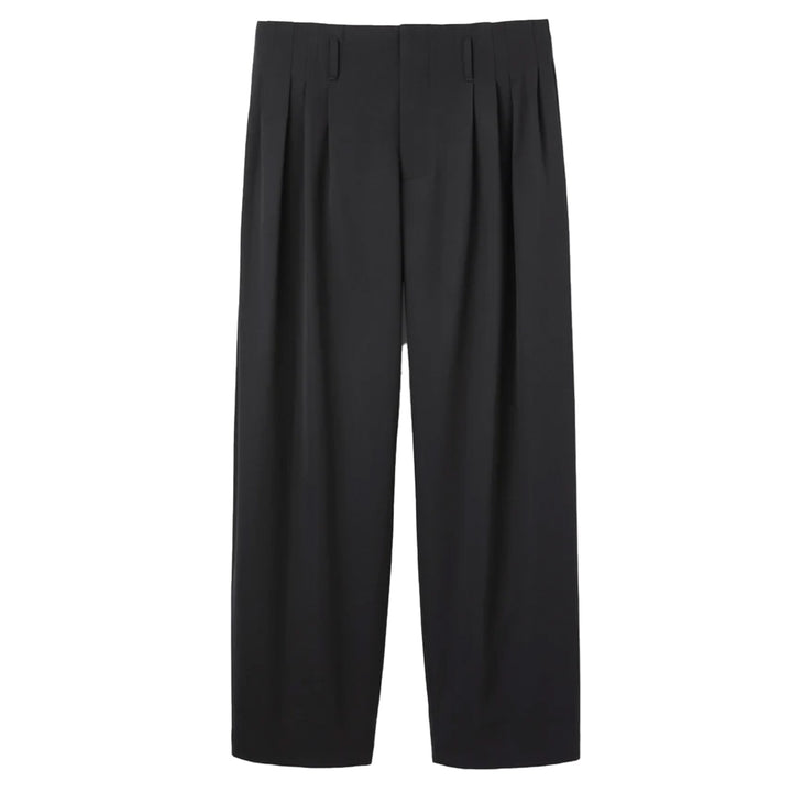 5 Tuck Trousers in Wool Gabardine