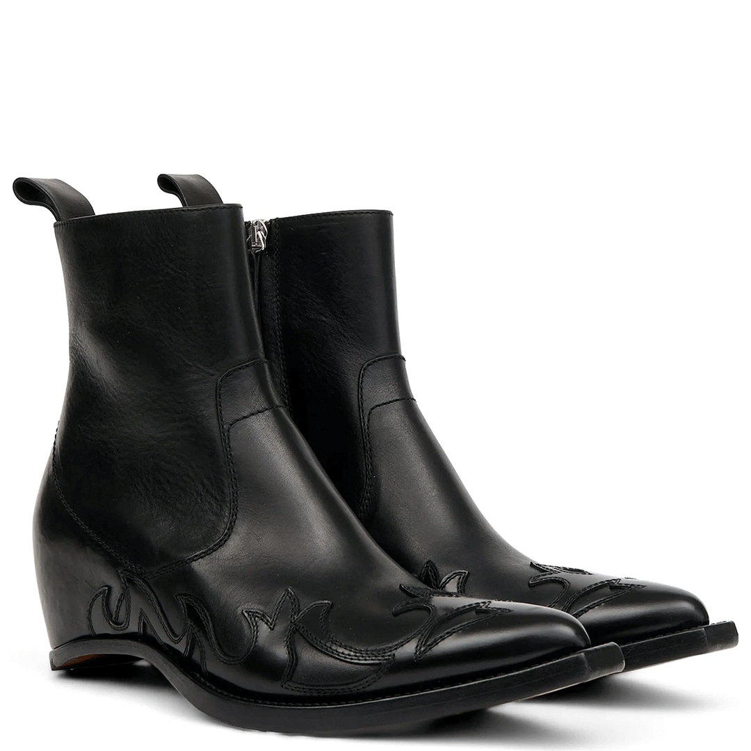 HEEL-LESS WESTERN FLAME BOOTS H45