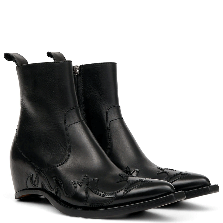 HEEL-LESS WESTERN FLAME BOOTS H45