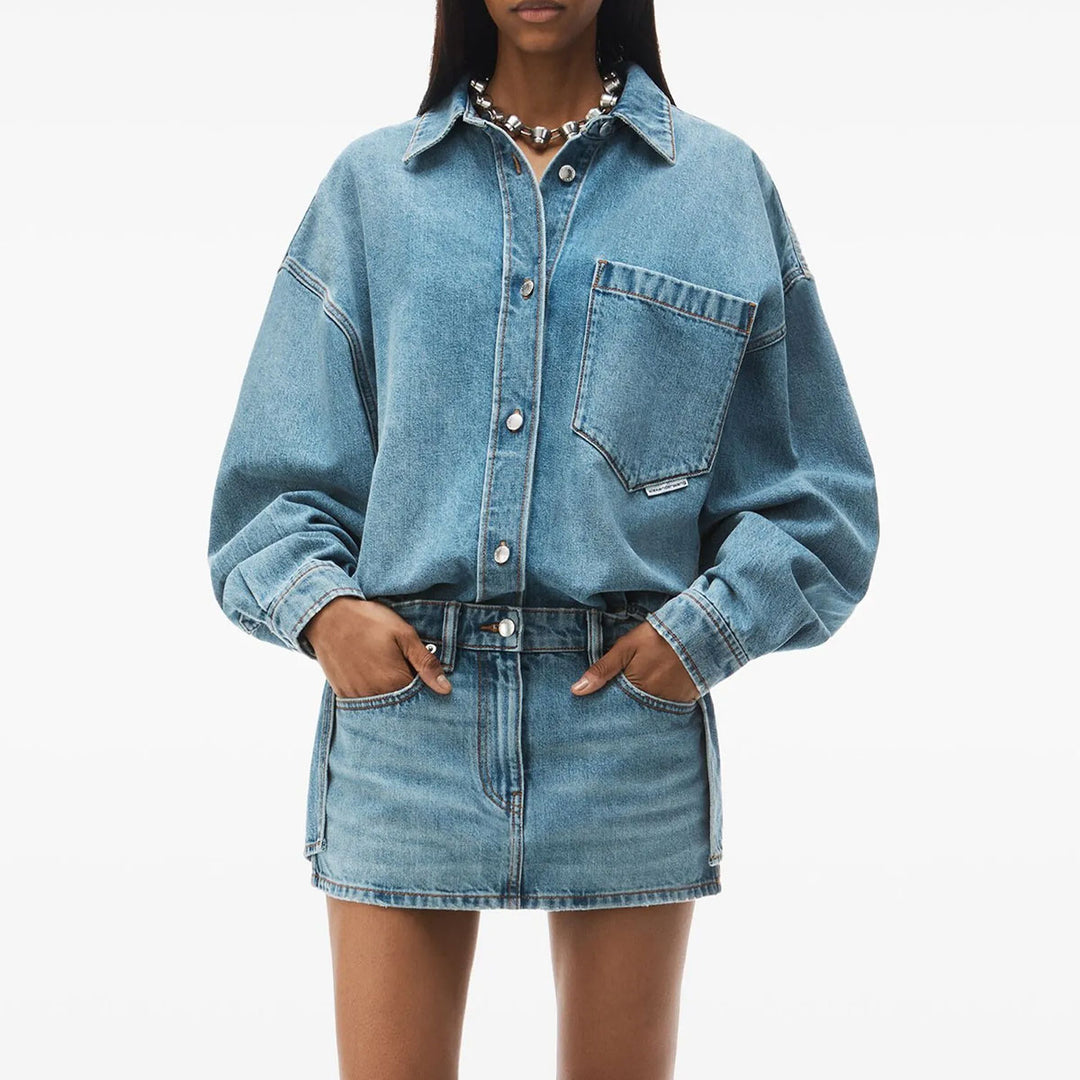 Alexander Wang - デニムミニシャツドレス