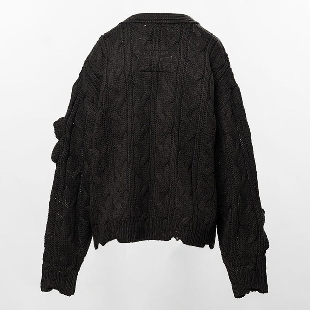 "PINK HOUSE x MMY" Bear Motif Knit Cardigan