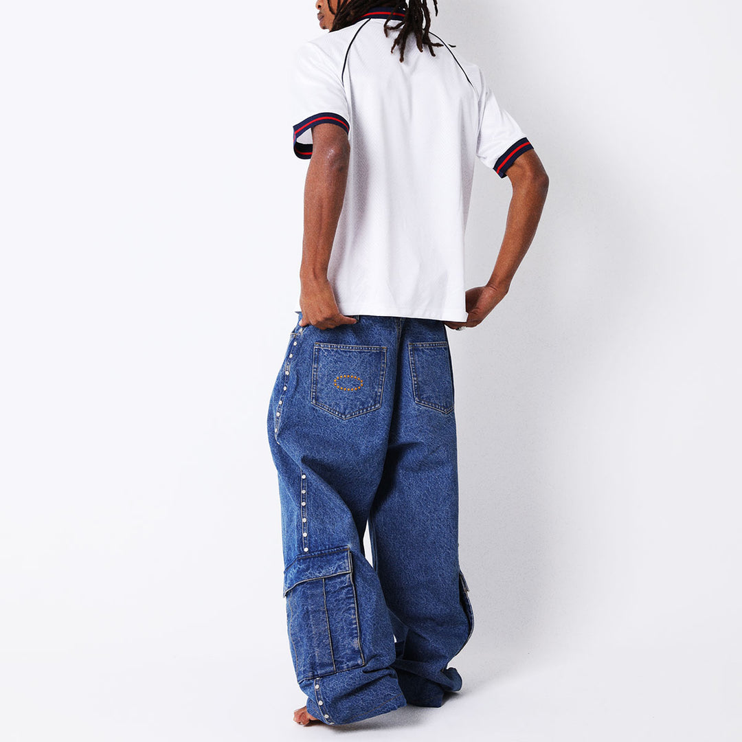 AFB - STUDDED Denim Cargo Pants