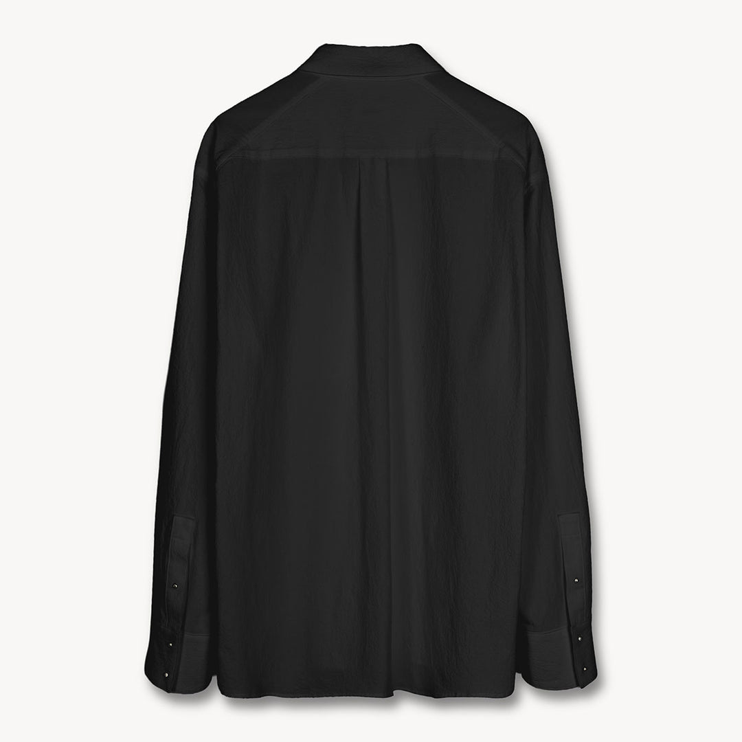 Haku Split Collar Shirt in Twisted Cotton