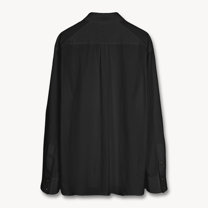 Haku Split Collar Shirt in Twisted Cotton