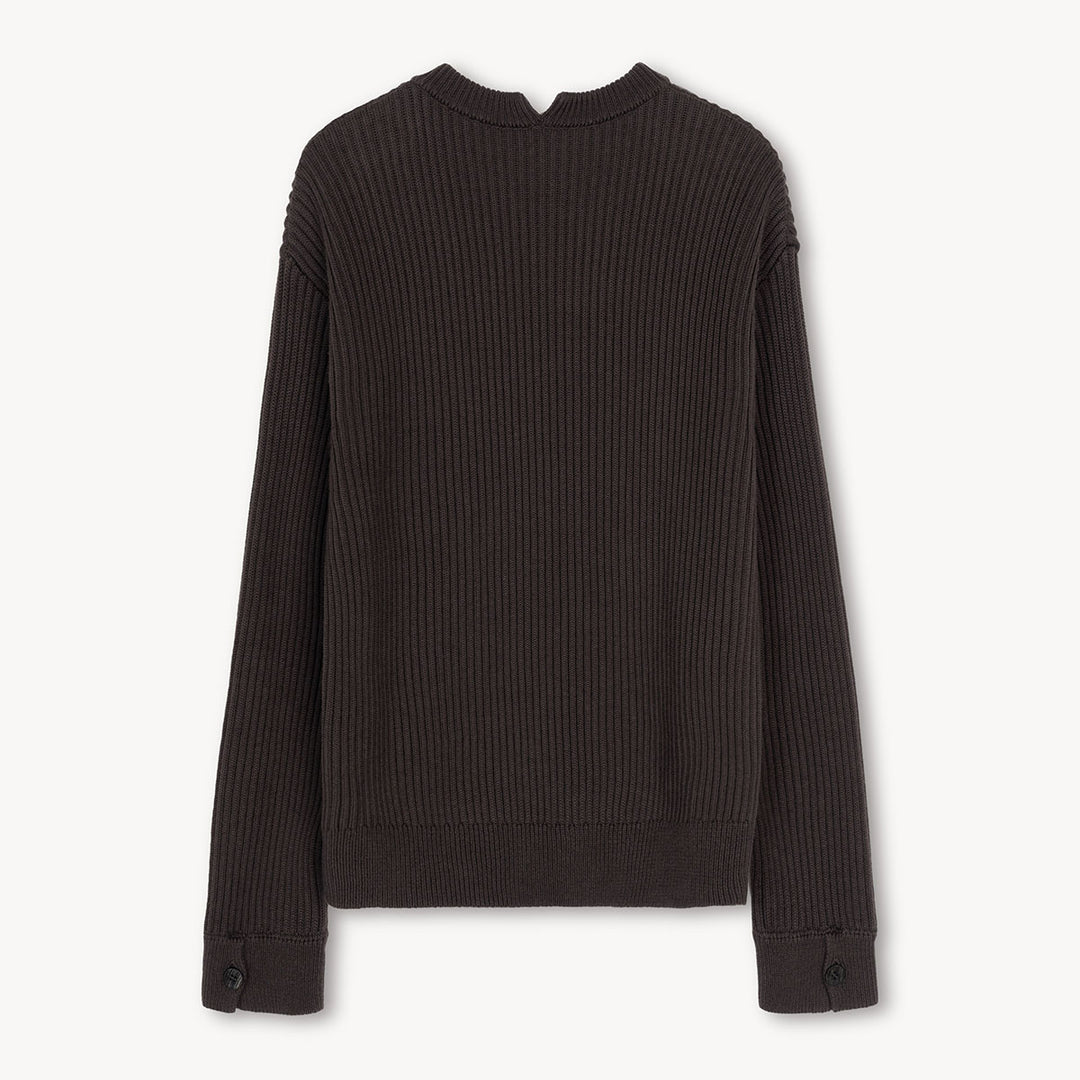 Barrett Ribbed Sweater in Cotton/Yak