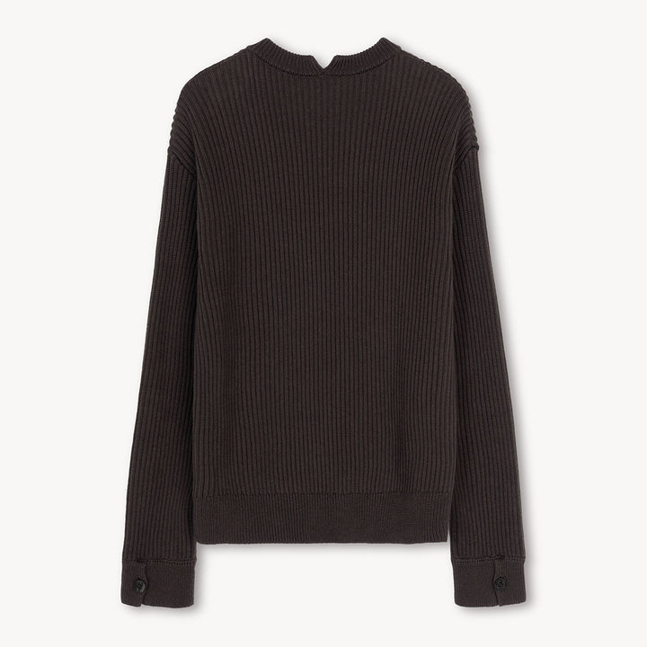 Barrett Ribbed Sweater in Cotton/Yak