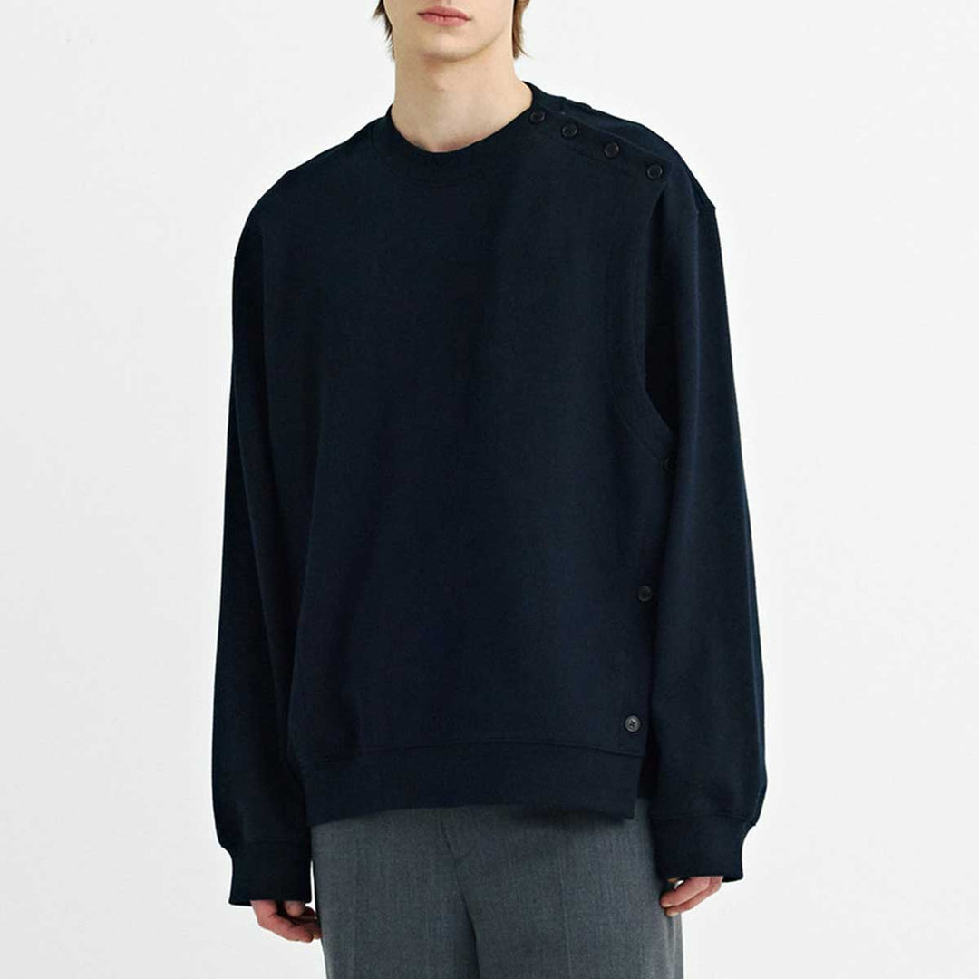SOLID HOMME - Button Detail Sweatshirt