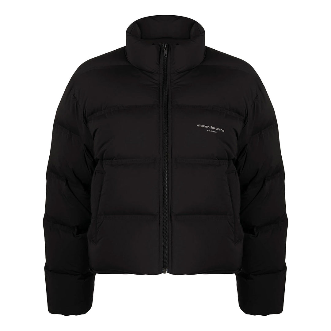 Alexander Wang - フェザー＆ダウン クロップド チャネルパファーコート
