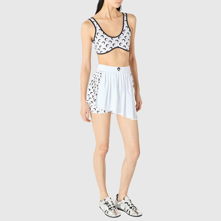 Athleisure mini skort with moon inserts